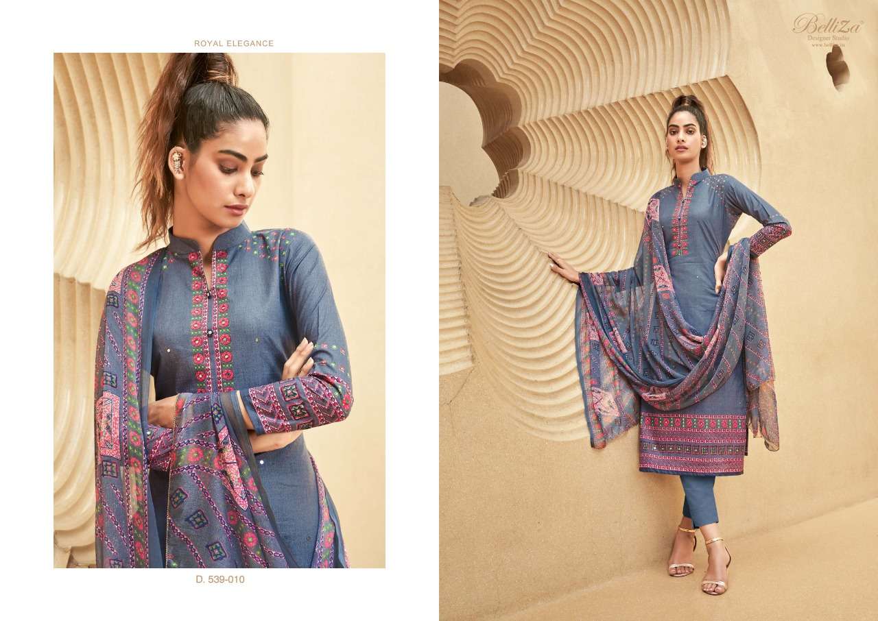 Belliza Falguni Series 539001-539010 Cotton Printed Dress Materials