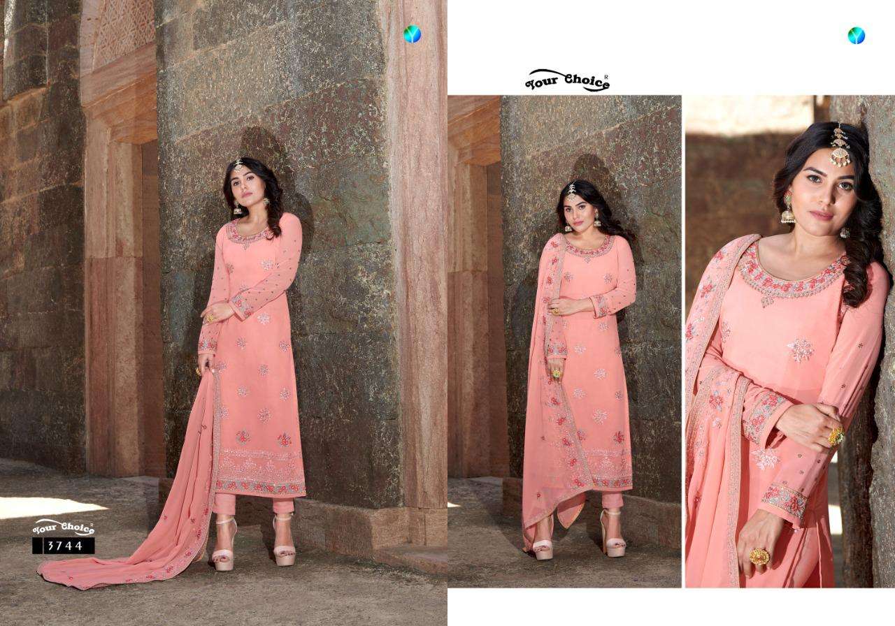 Your Choice Mirza Series 3743-3746 Georgette Embroidery Suits