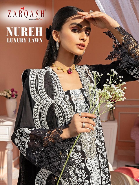 Khayyira Suits Zarwash Nureh Luxury Lawn 2008-2011 Cambric Cotton Suit