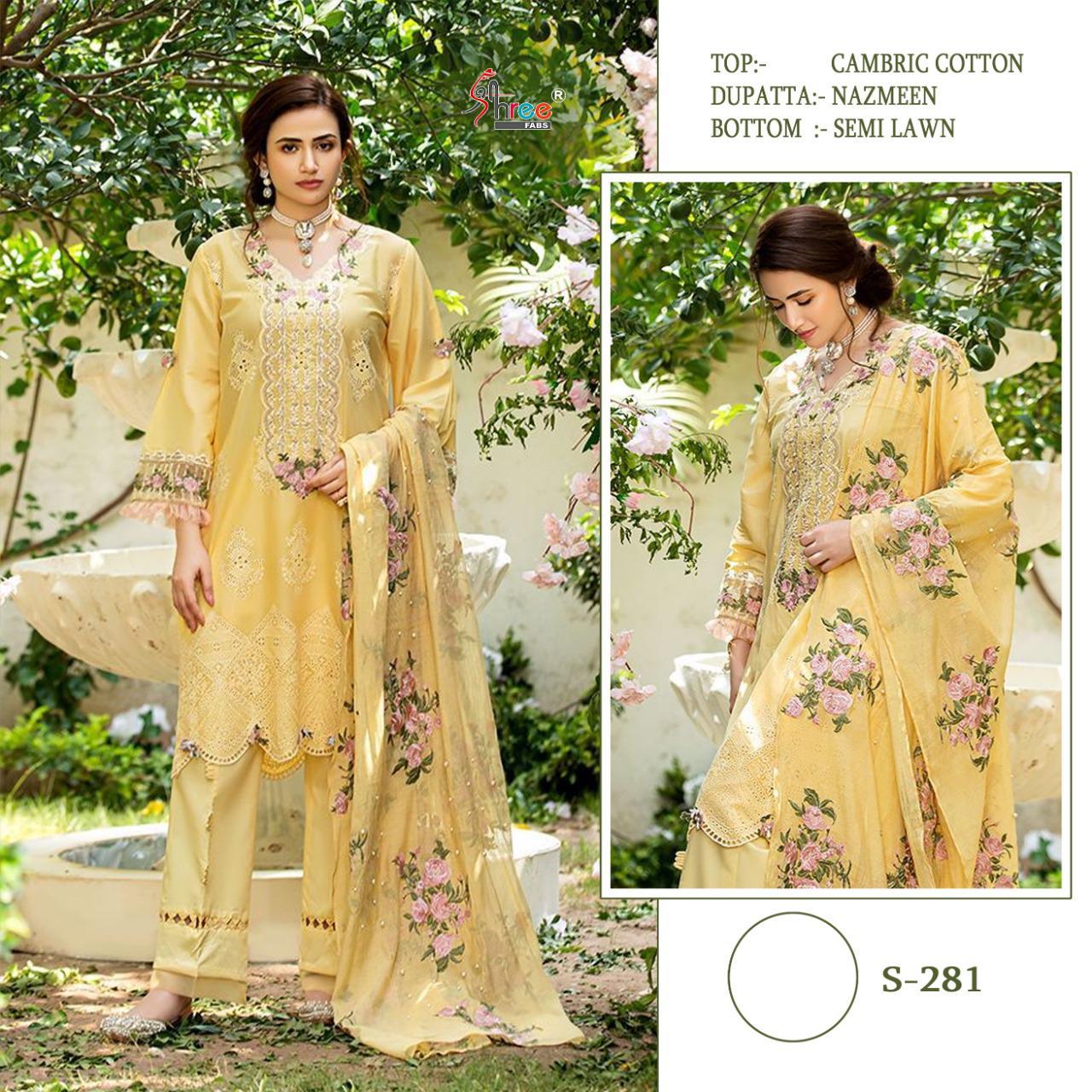 Shree Fab S-281-282 Designer Cambric Cotton Suit