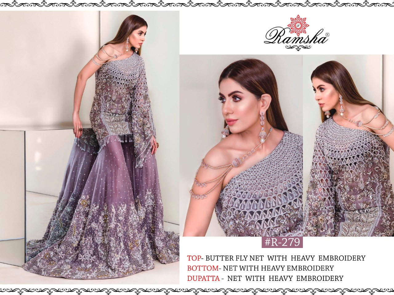 Ramsha R-279 Nx Designer Net Suit