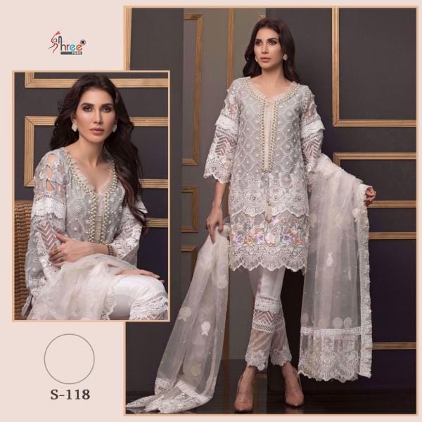 Shree Fab S-118 Designer Butterfly Net Suit