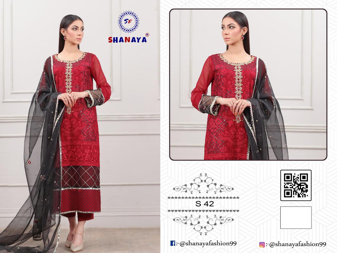 Shanaya Fashion S-42 Designer Heavy Faux Georgette Suit