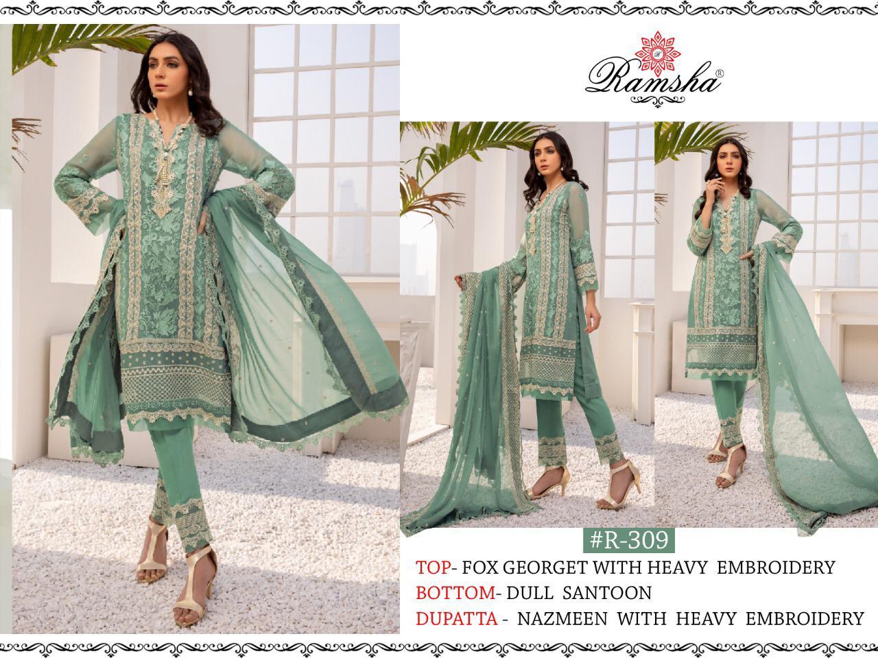 Ramsha Vol-11 R-307-310 Designer Georgette Suit