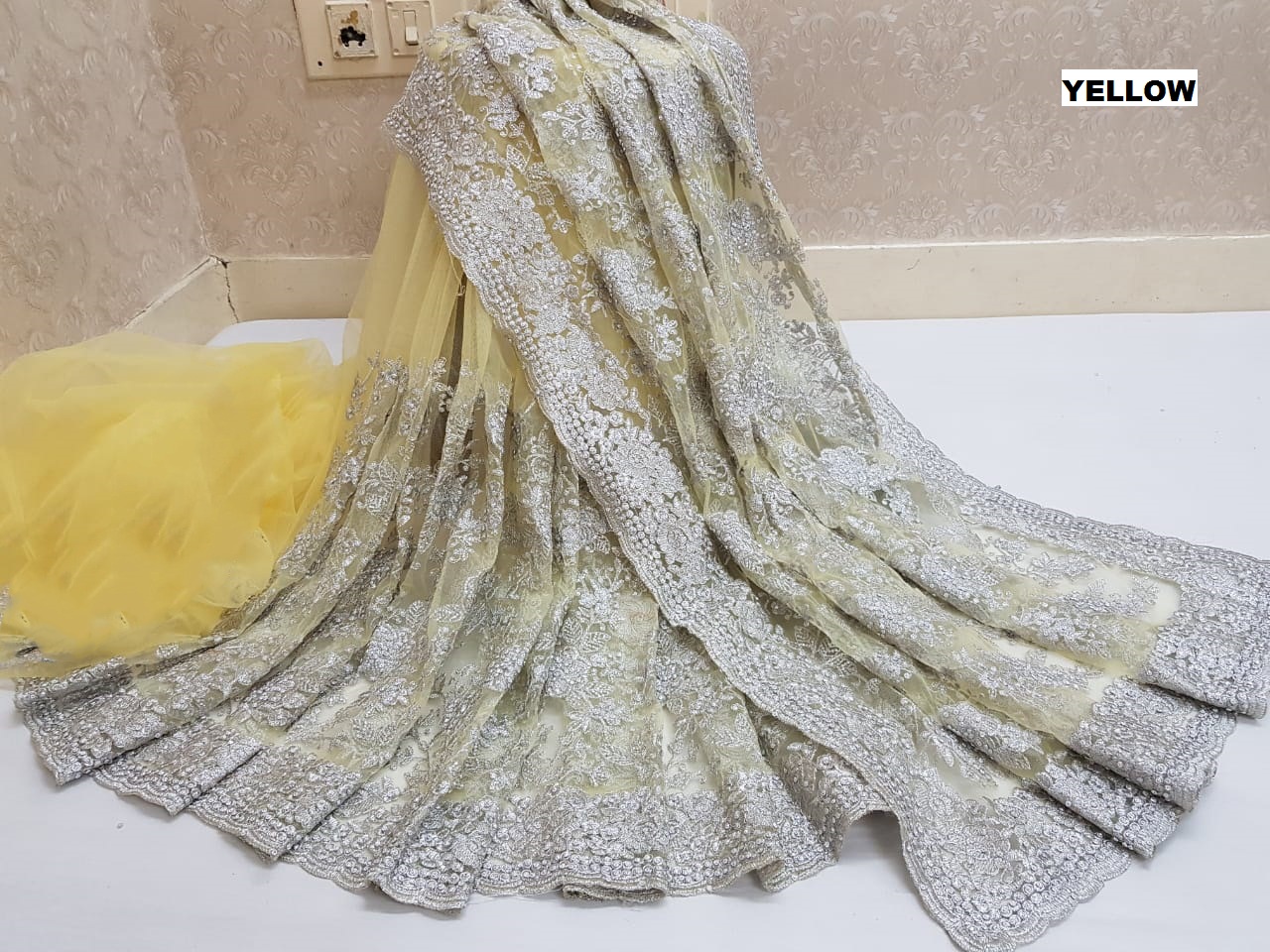 Bt-16 Designer Soft Net Saree