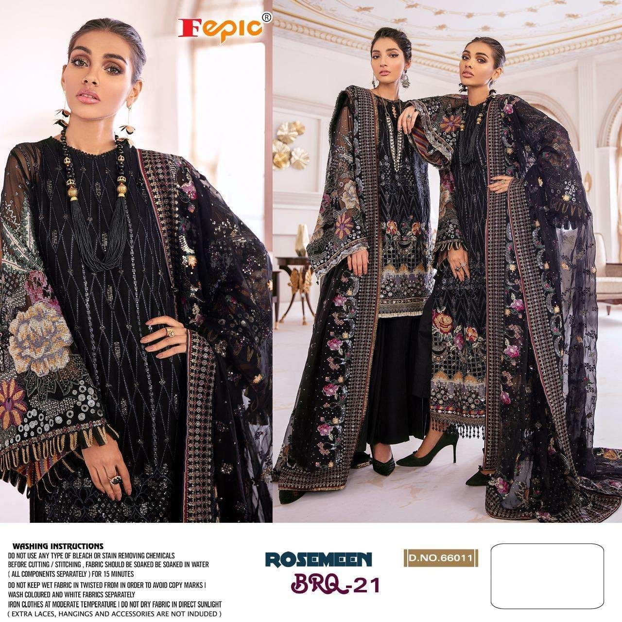 Fepic Rosemeen Brq-21 66011 Designer Georgette Suit