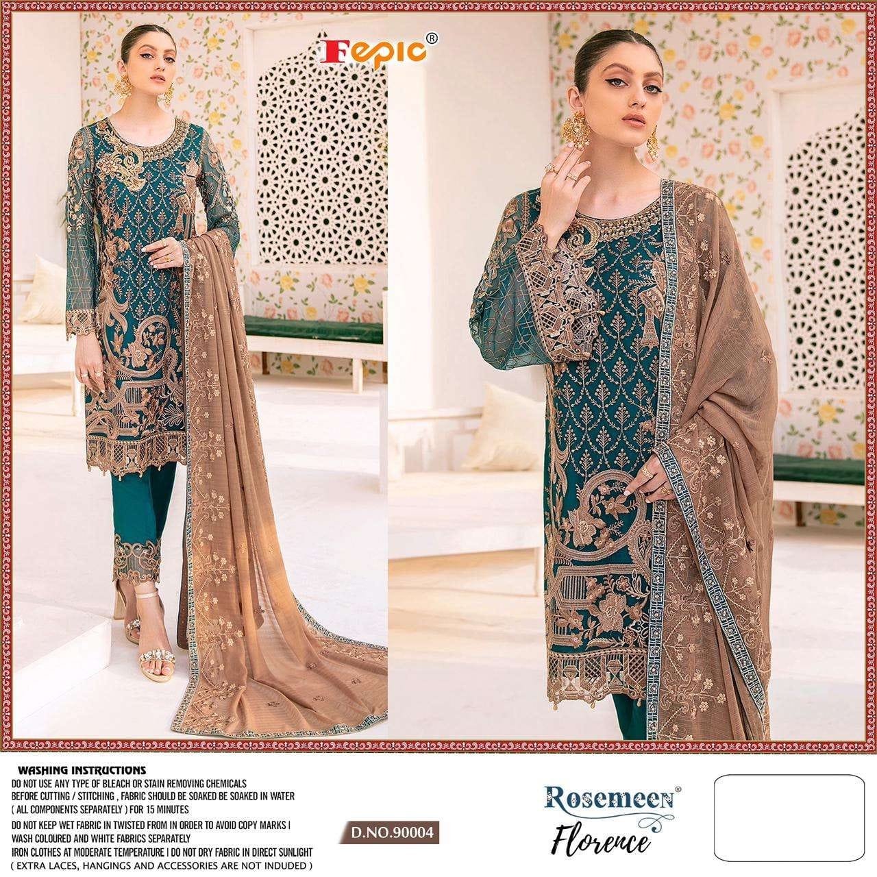 Fepic Rosemeen Florence 90004 Designer Georgette Suit