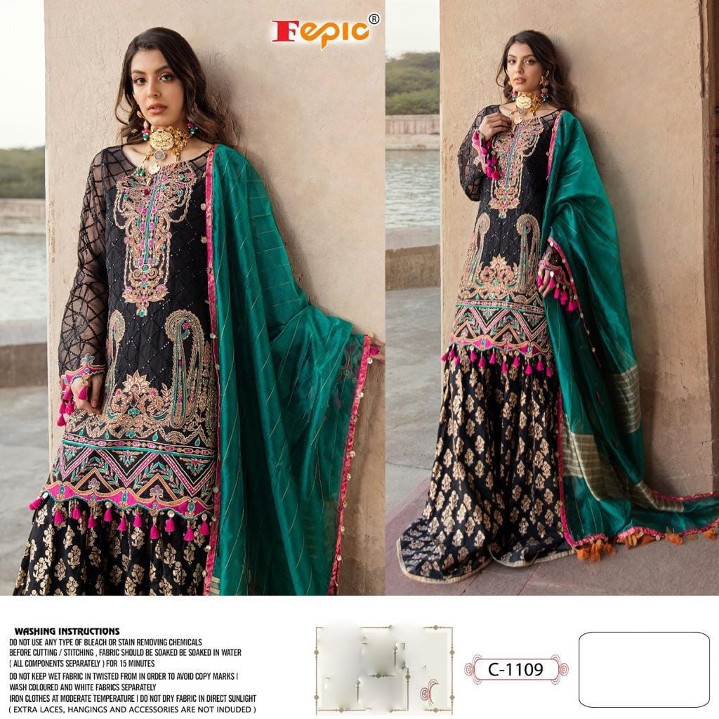 Fepic Rosemeen C 1109 Designer Georgette Suit