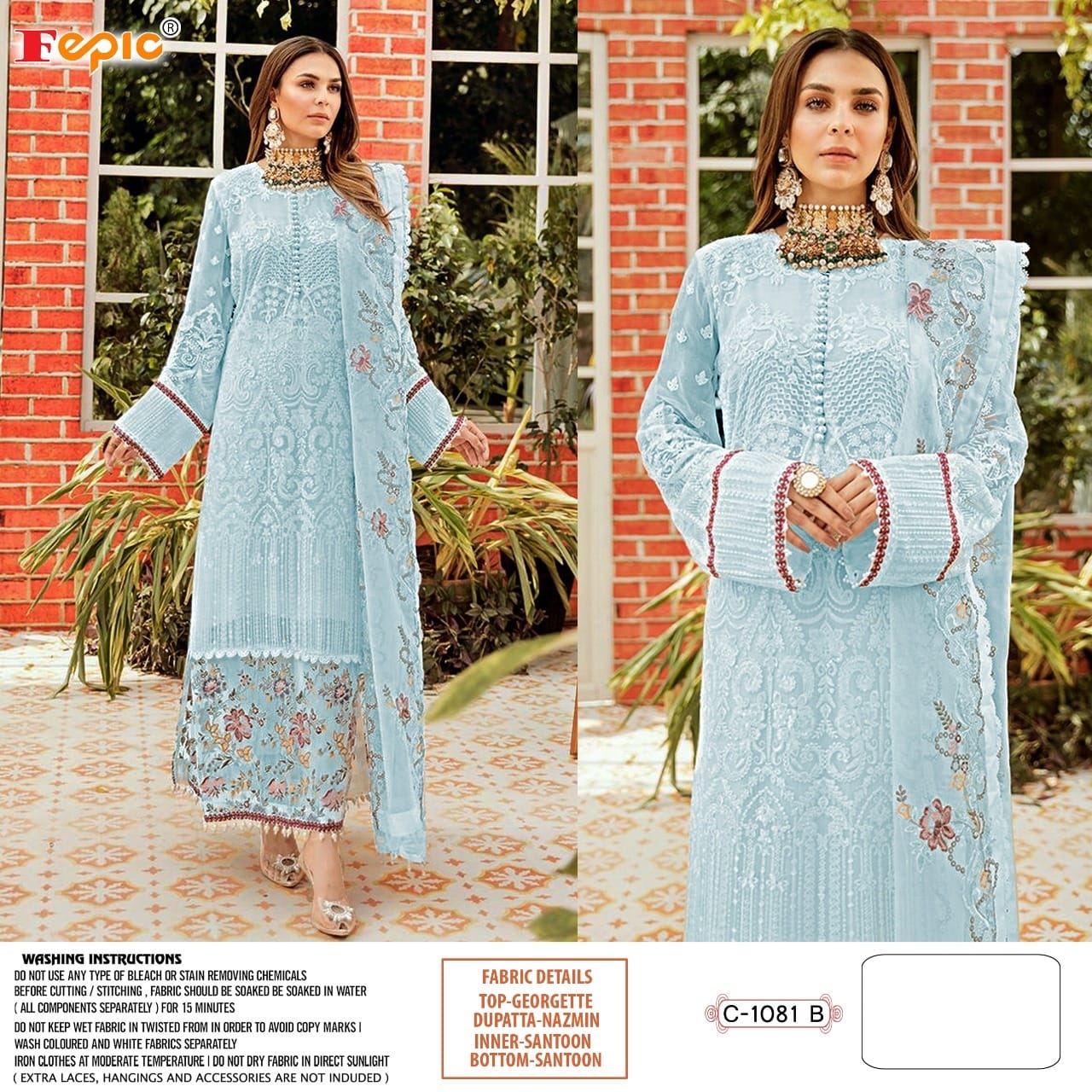 Fepic Rosemeen C 1081 Designer Georgette Suit