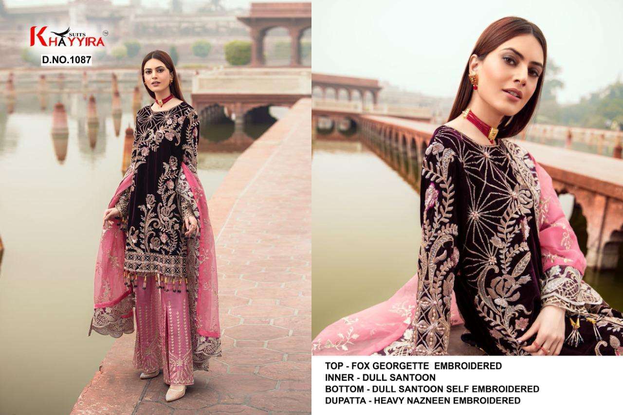 Khayyira Zebtan Series 1086-1089 Georgette Pakistani Suits