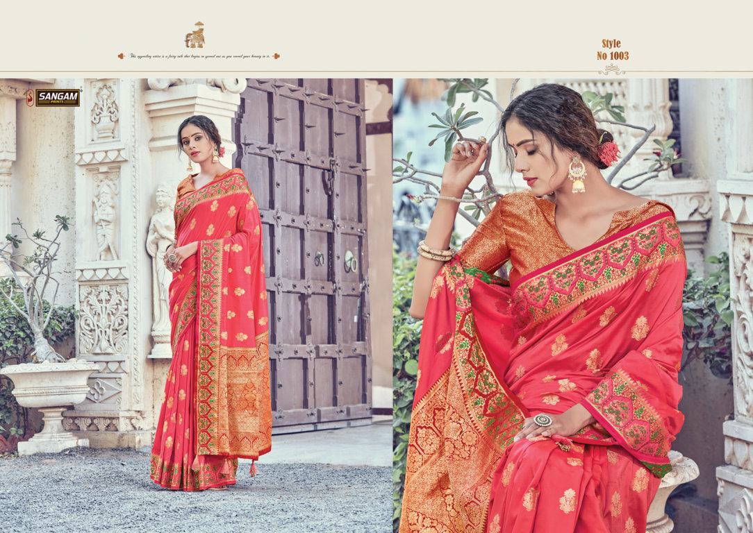 Sangam Chandchakori Designer Silk Saree