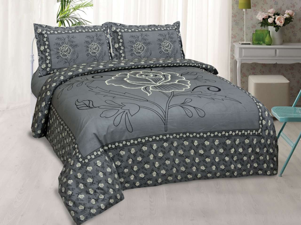 Inaaya Cotton King Bed Sheets With 2 Matching Pillow Cover