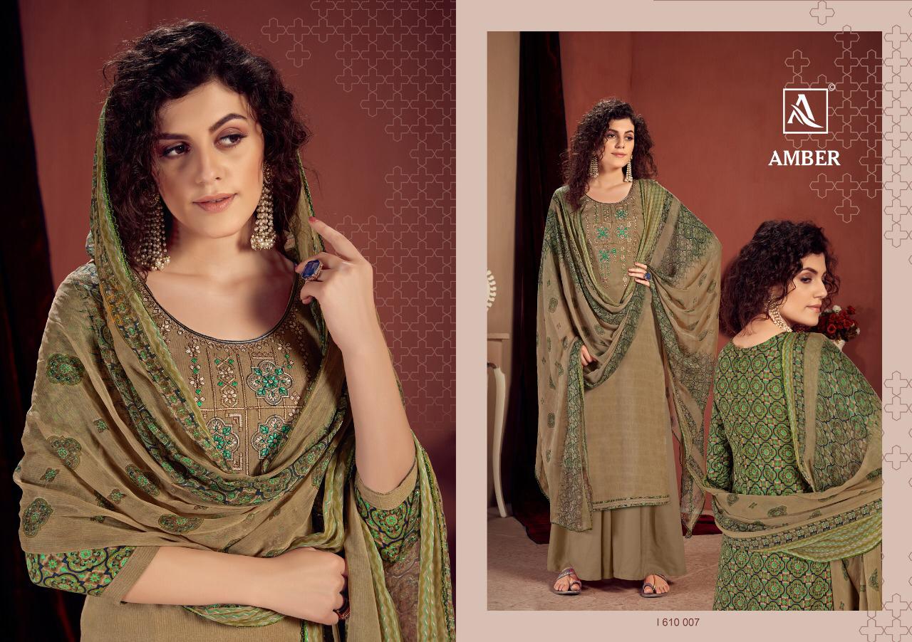 Alok Suit Present Amber Viscose Designer Casual Dress Materials