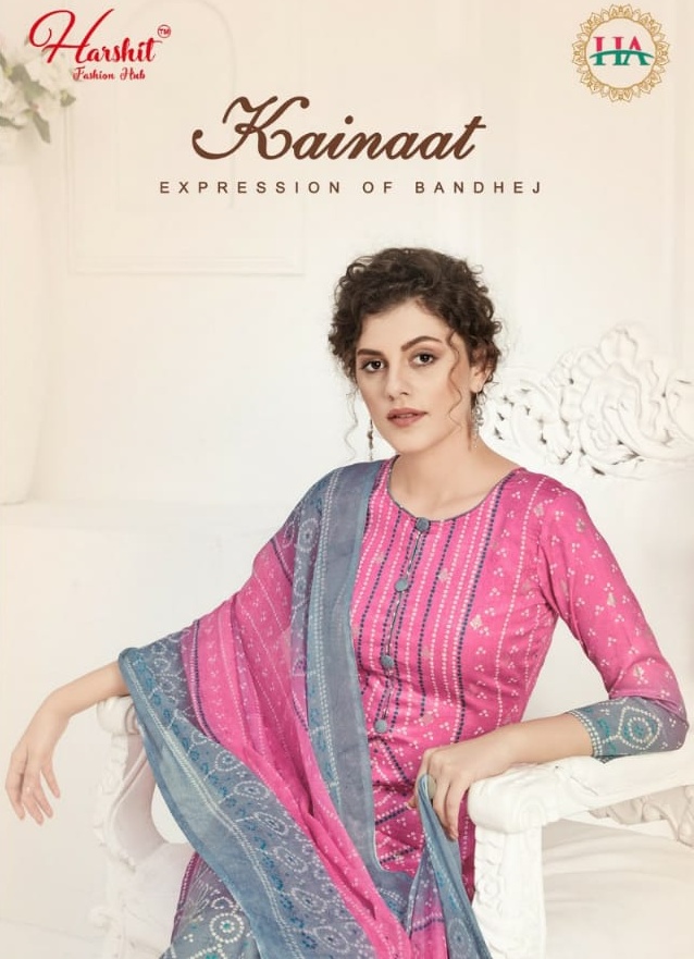 Harshit Fashion Kainaat Bandhani Printed Ladies Suits Wholesaler