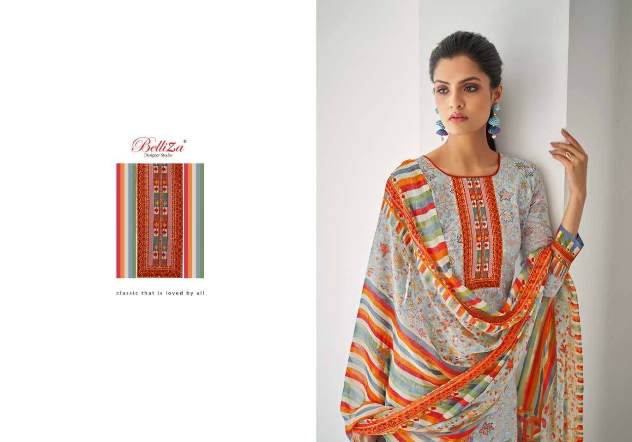 Belliza Falak Series 530001-530010 Cotton Digital Printed Dress Materials