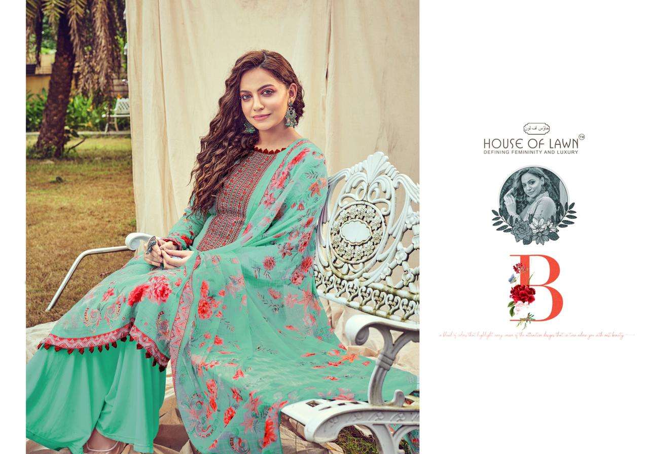 House Of Lawn Niza Pakistani Lawn Karachi Suits Collection