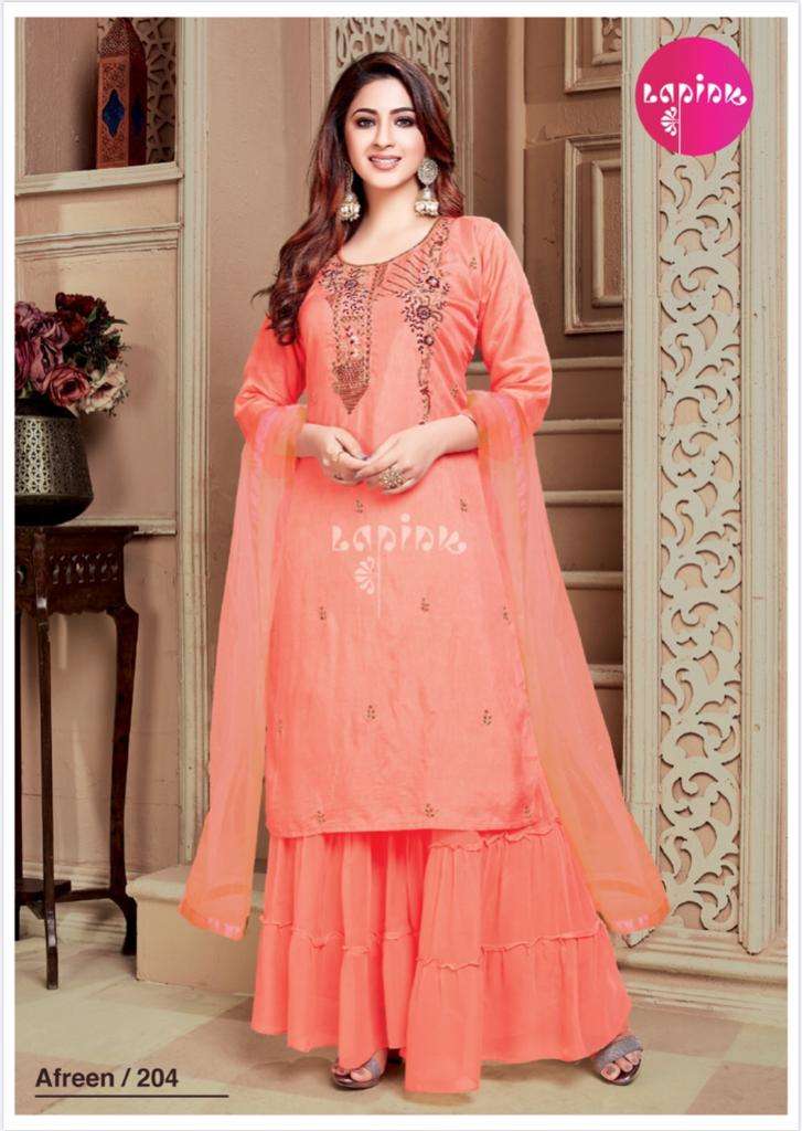 Lapink Present Afreen Vol 2 Readymade Top Sharara And Dupatta Eid Collection