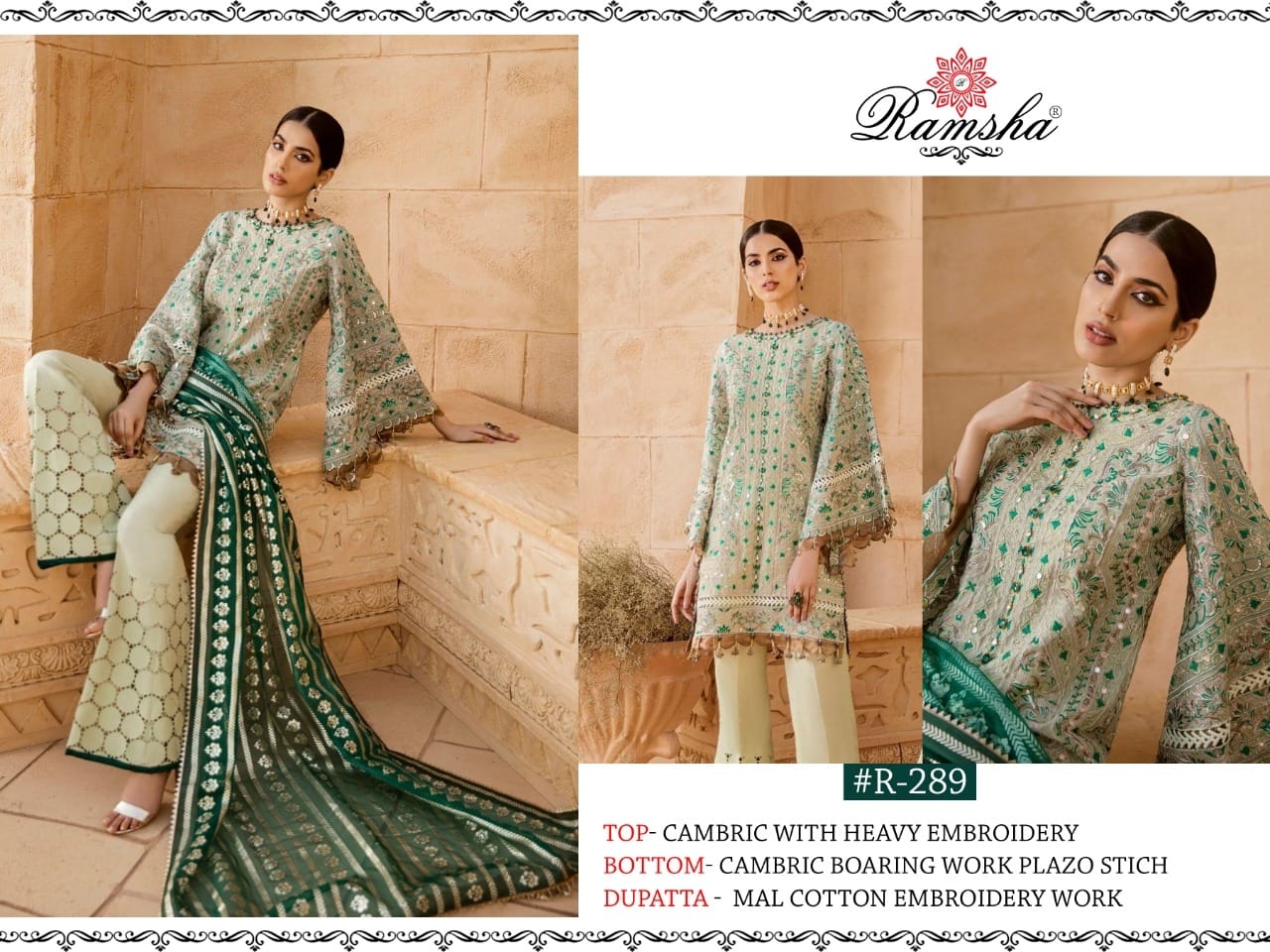 Ramsha R-289 Designer Cotton Suit