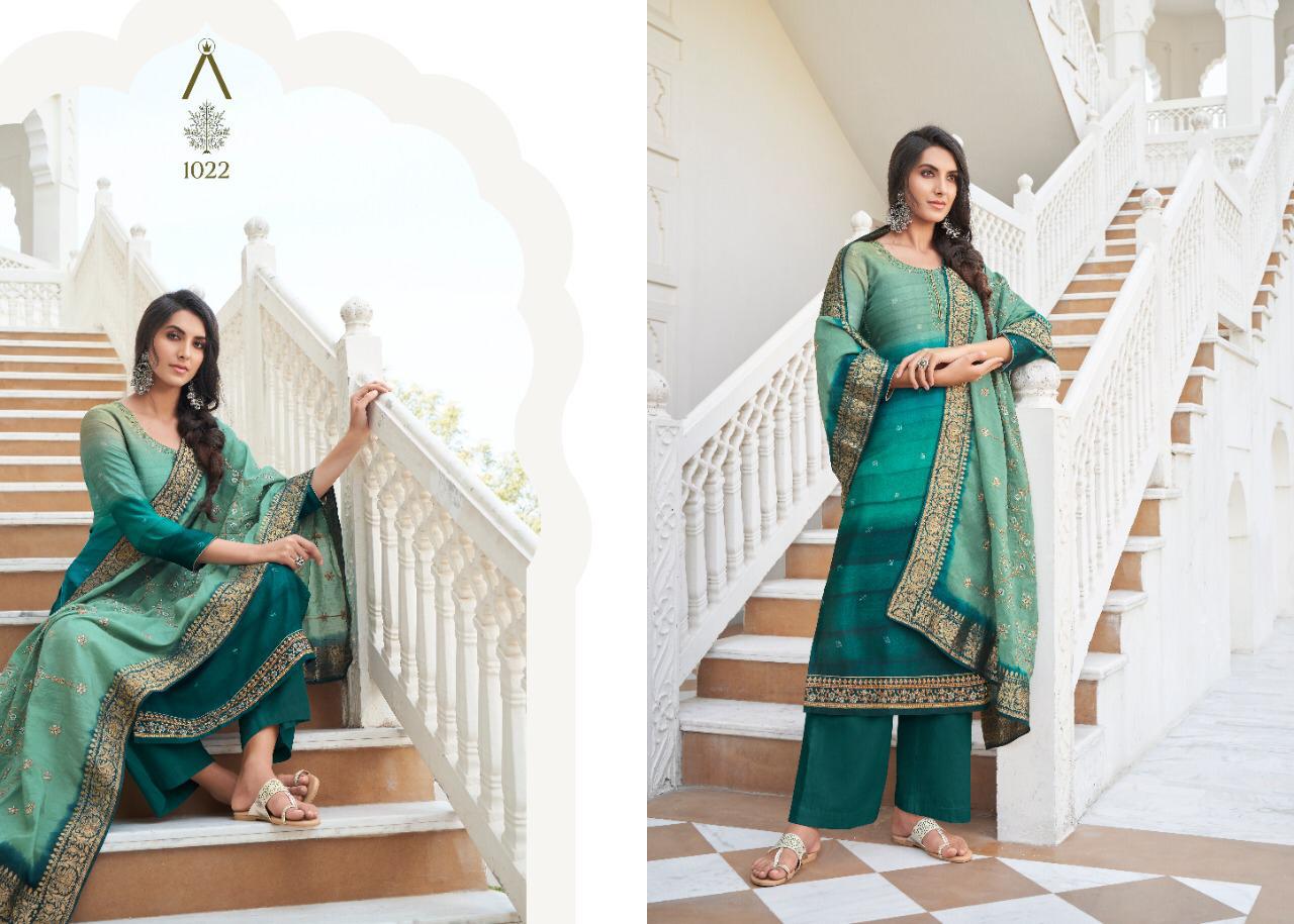 Anika Mantra Designer Heavy Modal Satin Silk Suit