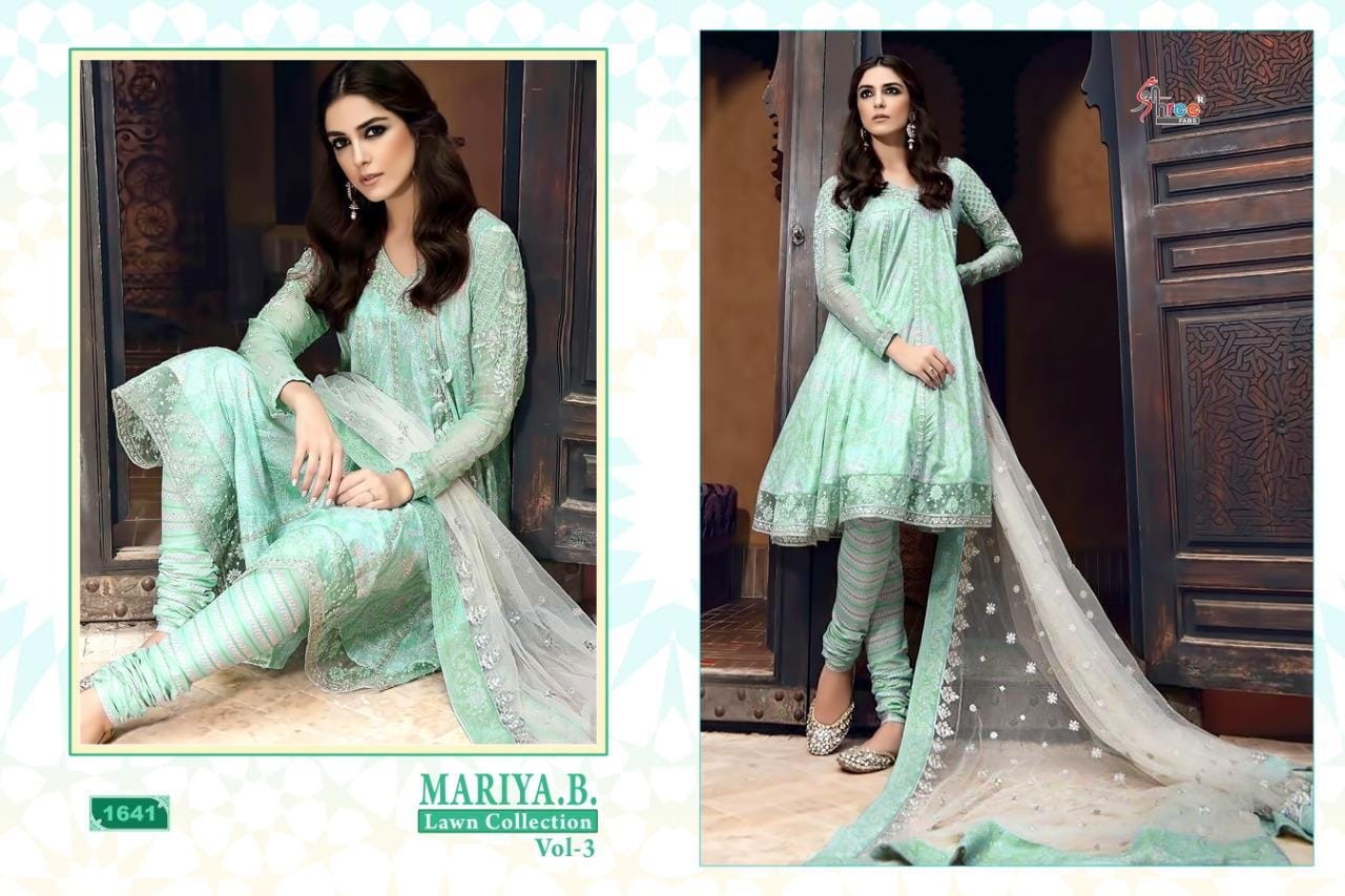 Shree Fabs Mariya B Lawn 1641 Designer Cambric Cotton Suit