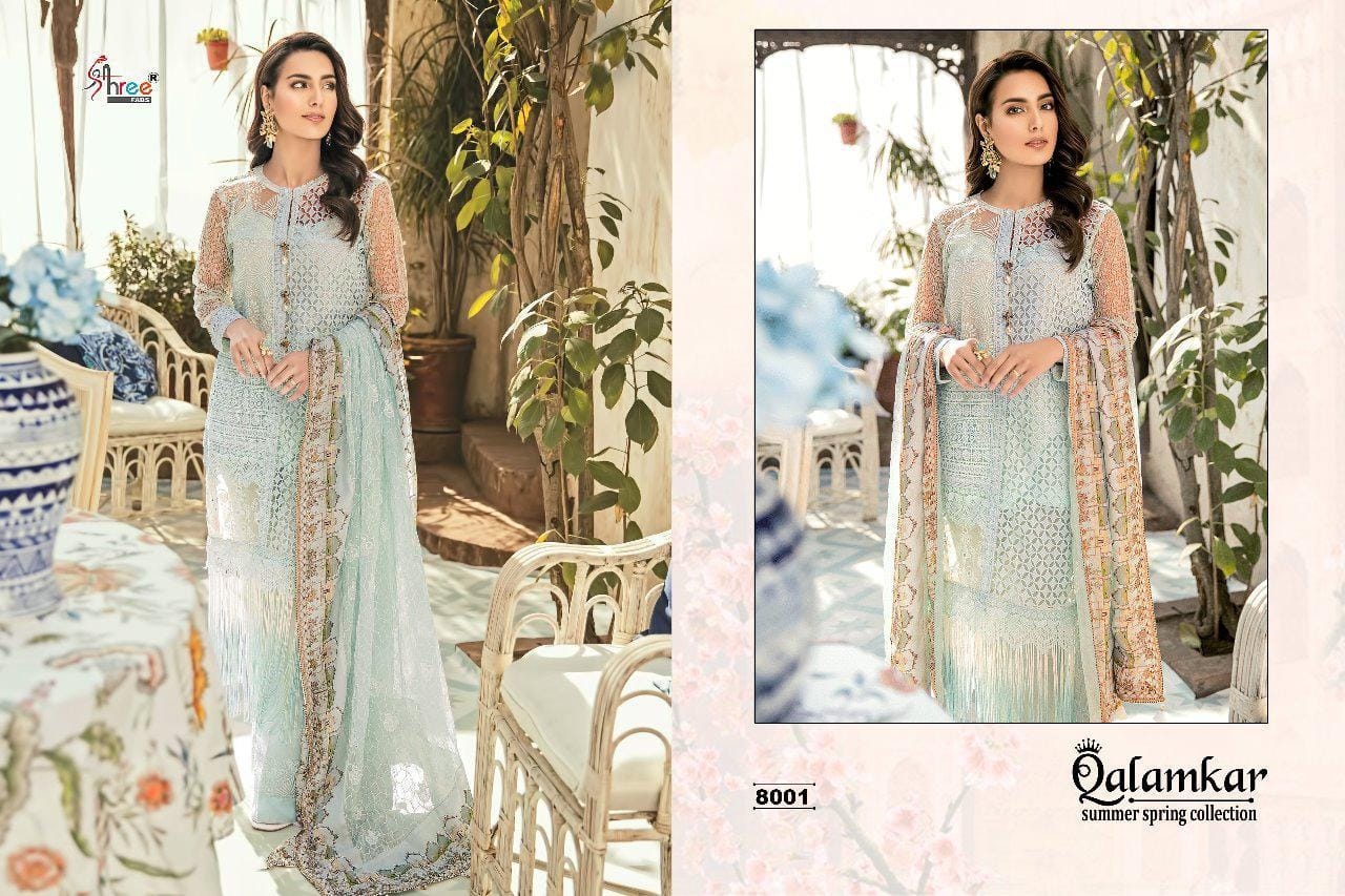 Shree Fabs 8001 Blue Design Cotton Suit