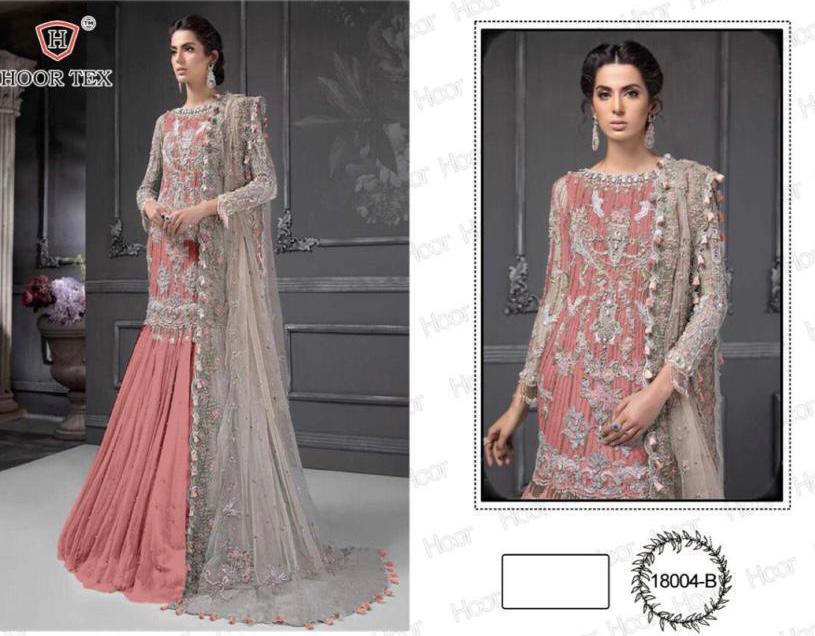 Hoor Tex Aynoor Colour Gold Vol-5 18004 Designer Heavy Net Suit