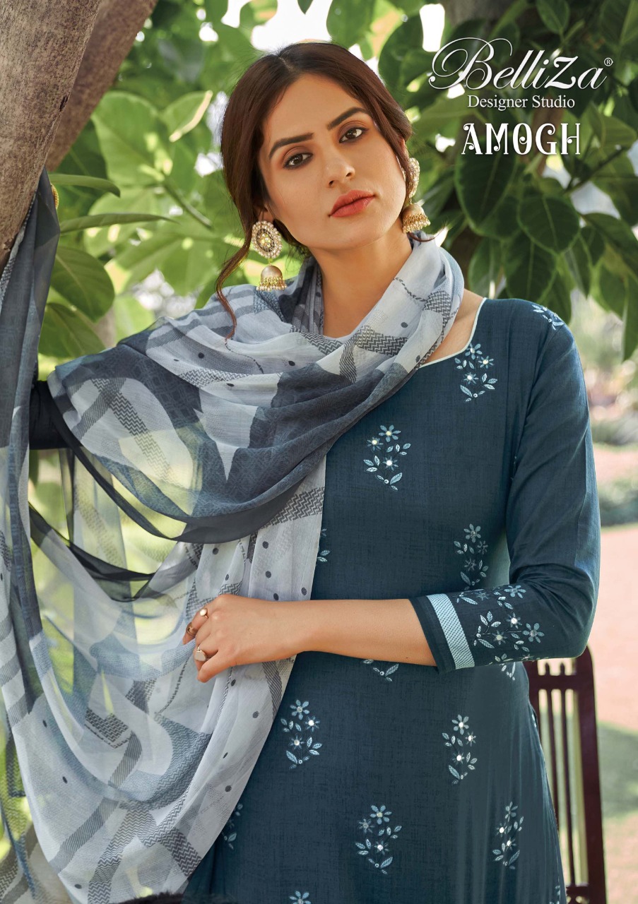 Belliza Desiner Studio Amogh Cotton Decent Look Salwar Suit Catalog