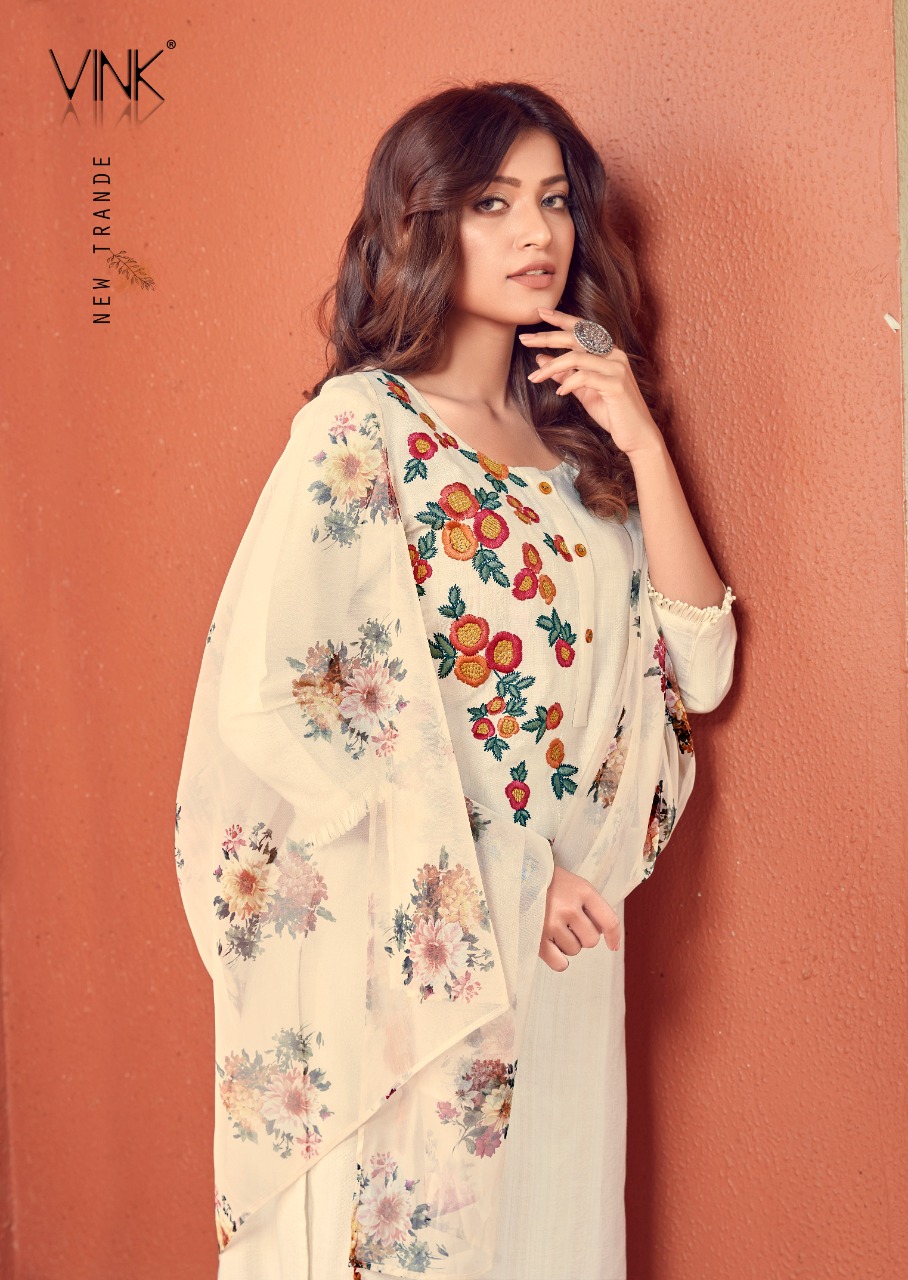 Vink Occasions Viscose New And Modern Style Kurta With Pant And Dupatta Catalog