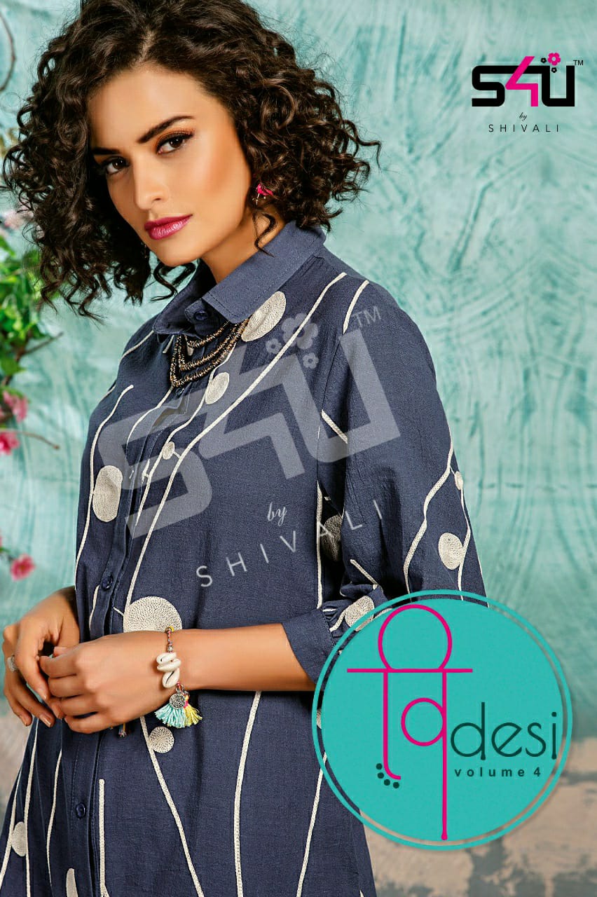 S4u V Desi Vol 4 Innovative Style Long Shirts Catalog