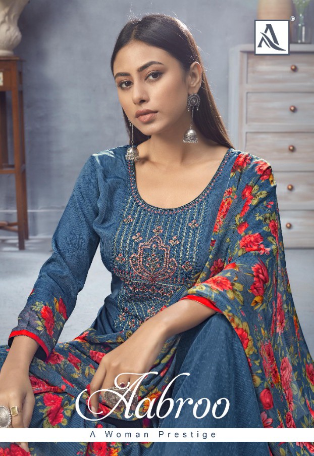 Alok Suit Aabroo French Exclusive Digital Print Salwar Suit Catalog