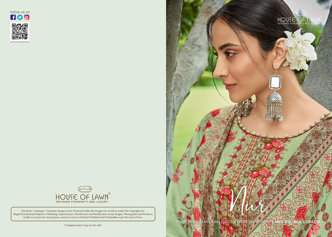 Mumtaz Arts Nur Digital Print Pure Pakistani Lawn Innovative Style Salwar Suit Catalog