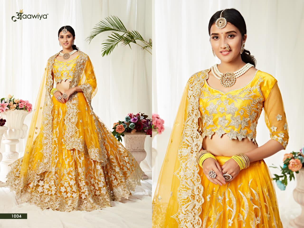 Aawiya Agnilekha Designer Heavy Net Lehenga