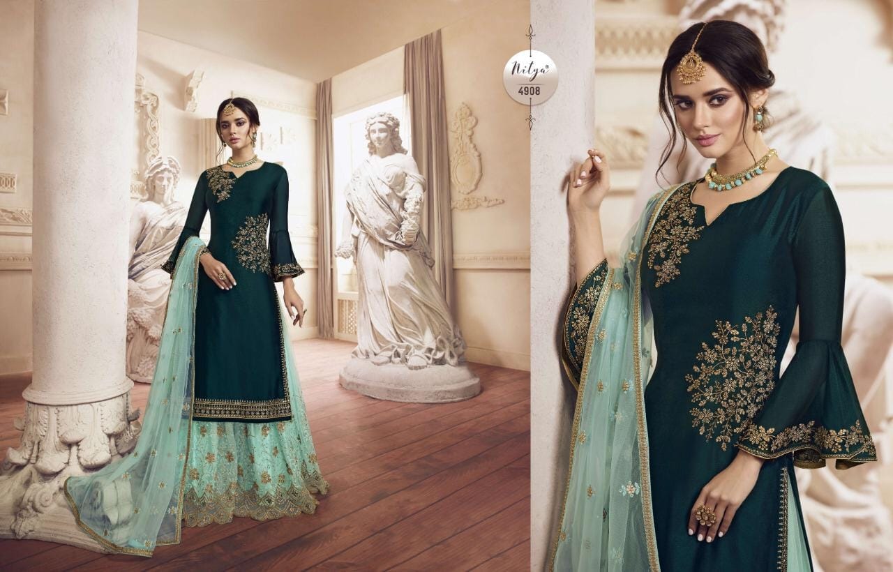 Lt Nitya Vol-149 Series 4908 Designer Rangoli Suit