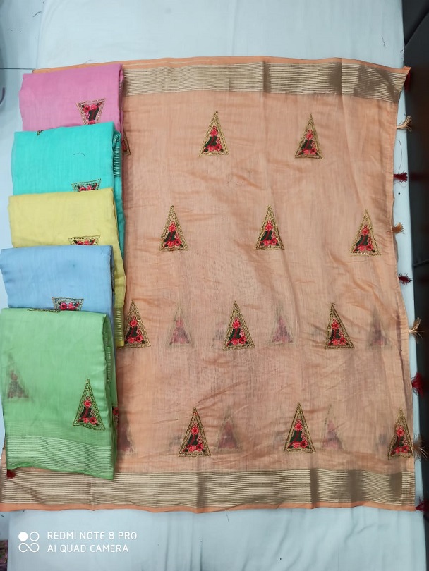 Manidhari Saree-1 Embroidered Low Range Cotton Silk Saree