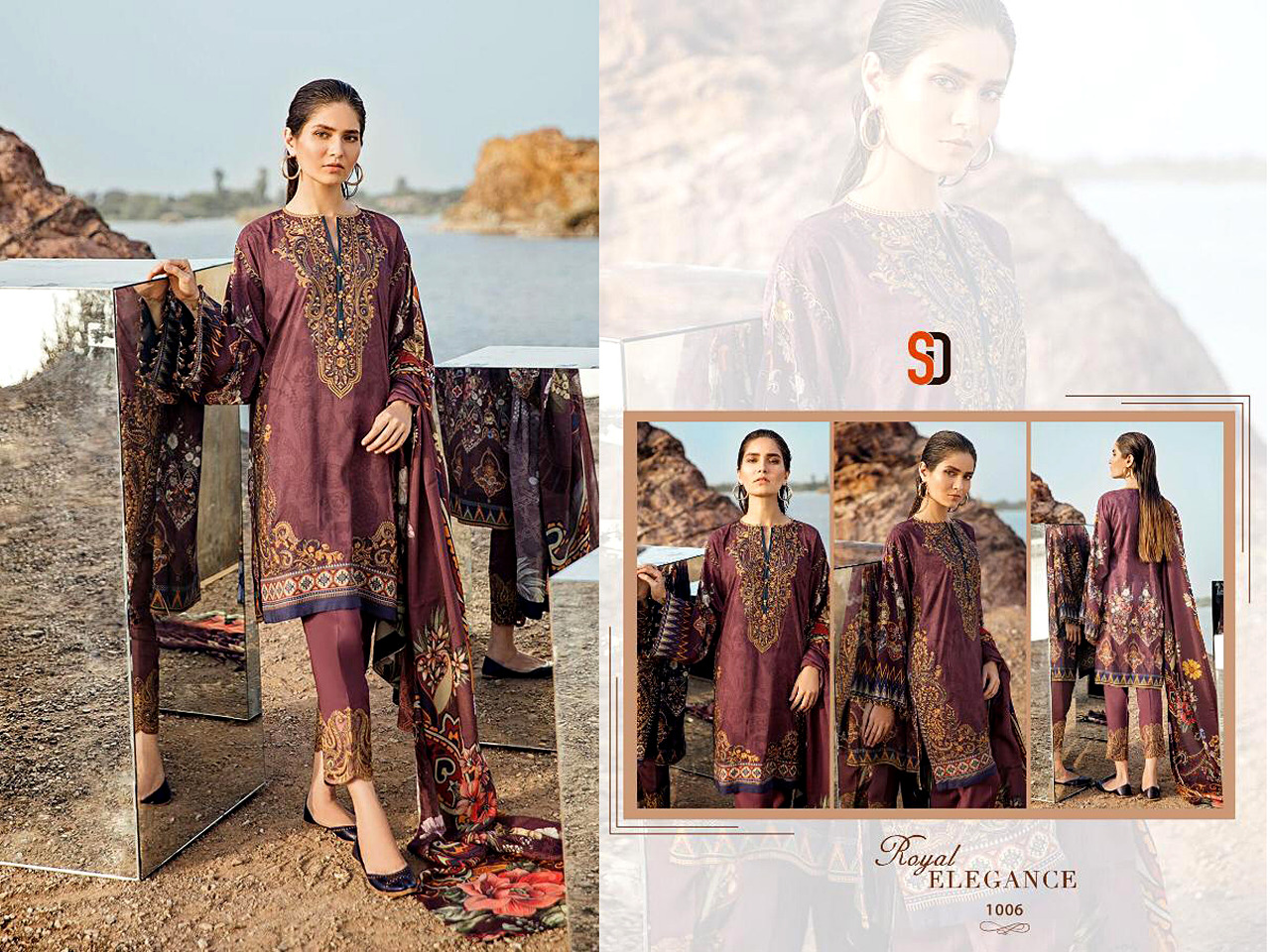 Shraddha Designer Single Hit Vintage 1006 Designer Lawn Cotton Suit