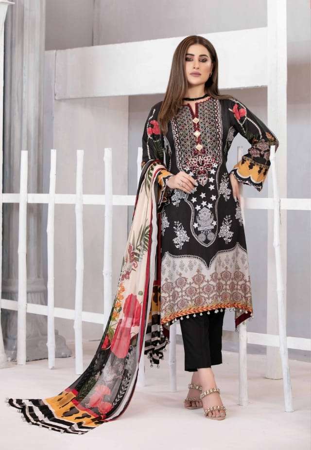 Agha Noor Tawakkal Series 1001-1010 Jam Satin Cotton Suit