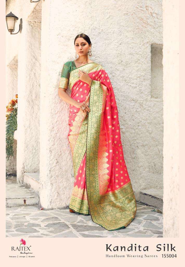 Rajtex Kandita Silk 155001-155004 Series Handloom Weaving Saree