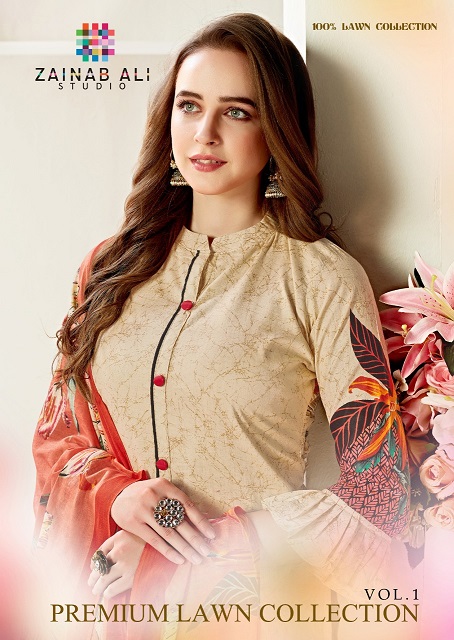 Zainab Ali Premium Lawn Collection Vol-1 1011-1020 Heavy Lawn Cotton Suit