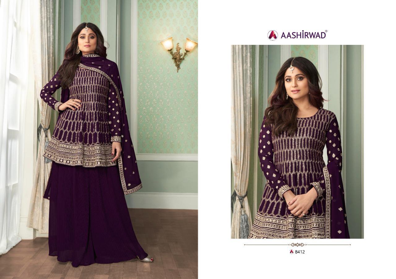 Aashirwad Peplon Designer Real Georgette Suit