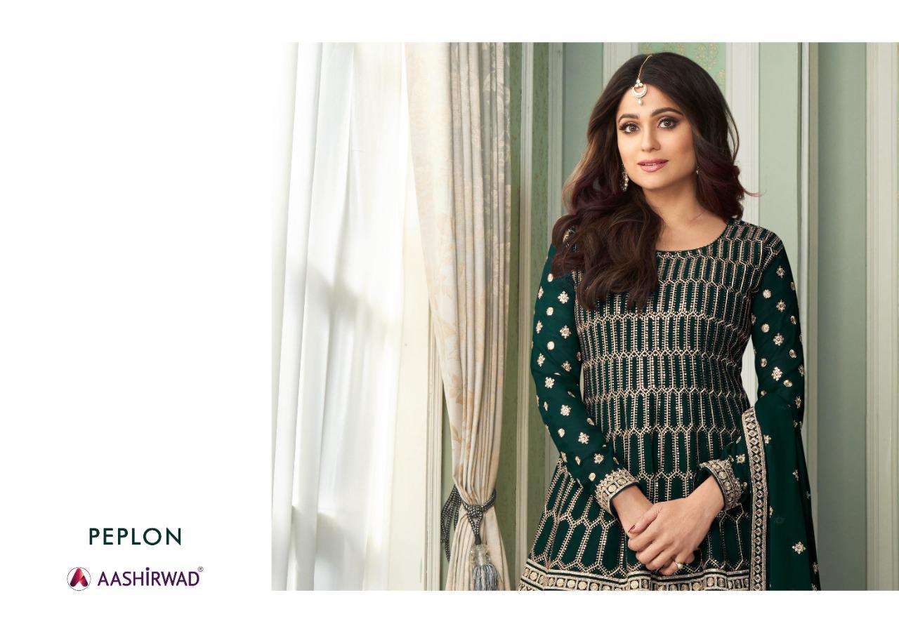 Aashirwad Peplon Series 5412 Georgette Plazzo Style Salwar Kameez