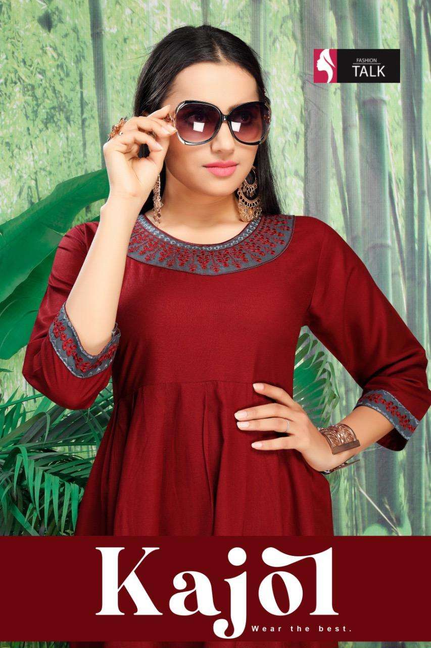 Fashion Talk Kajol Series 7330 Heavy Rayon Long Kurti