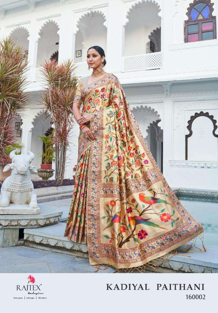 Kadiyal Silk By Rajtex Pure Paithani Silk Wedding Wear Fancy Sarees