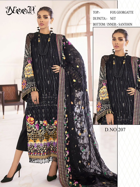 Moof Noor Premium Collection Series 207 Faux Georgette Pakistani Suit