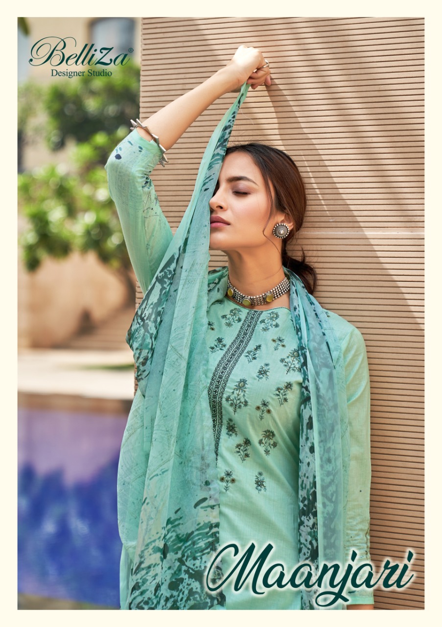 Belliza Maanjari Series 548001-548010 Cotton Printed Suit