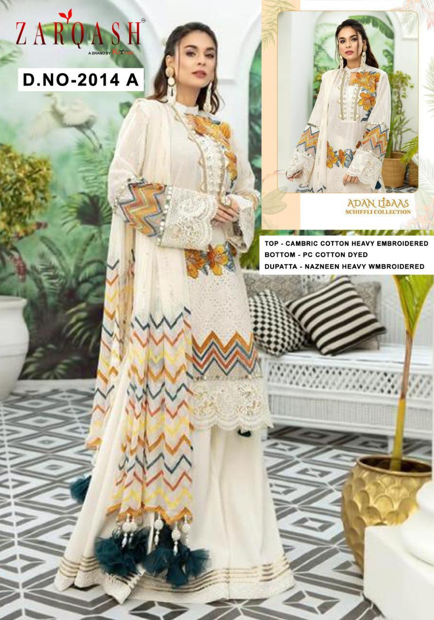 Zarqash Libaas 2014 Designer Cambric Cotton Suit