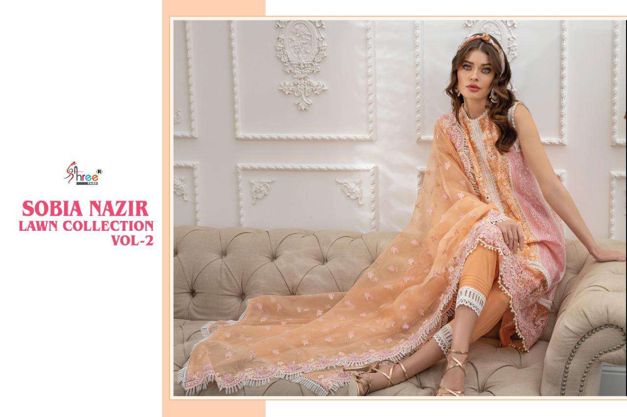 Shree Fabs Sobia Nazir Lawn Vol-2 Series 1746-1751 Pure Lawn Suit