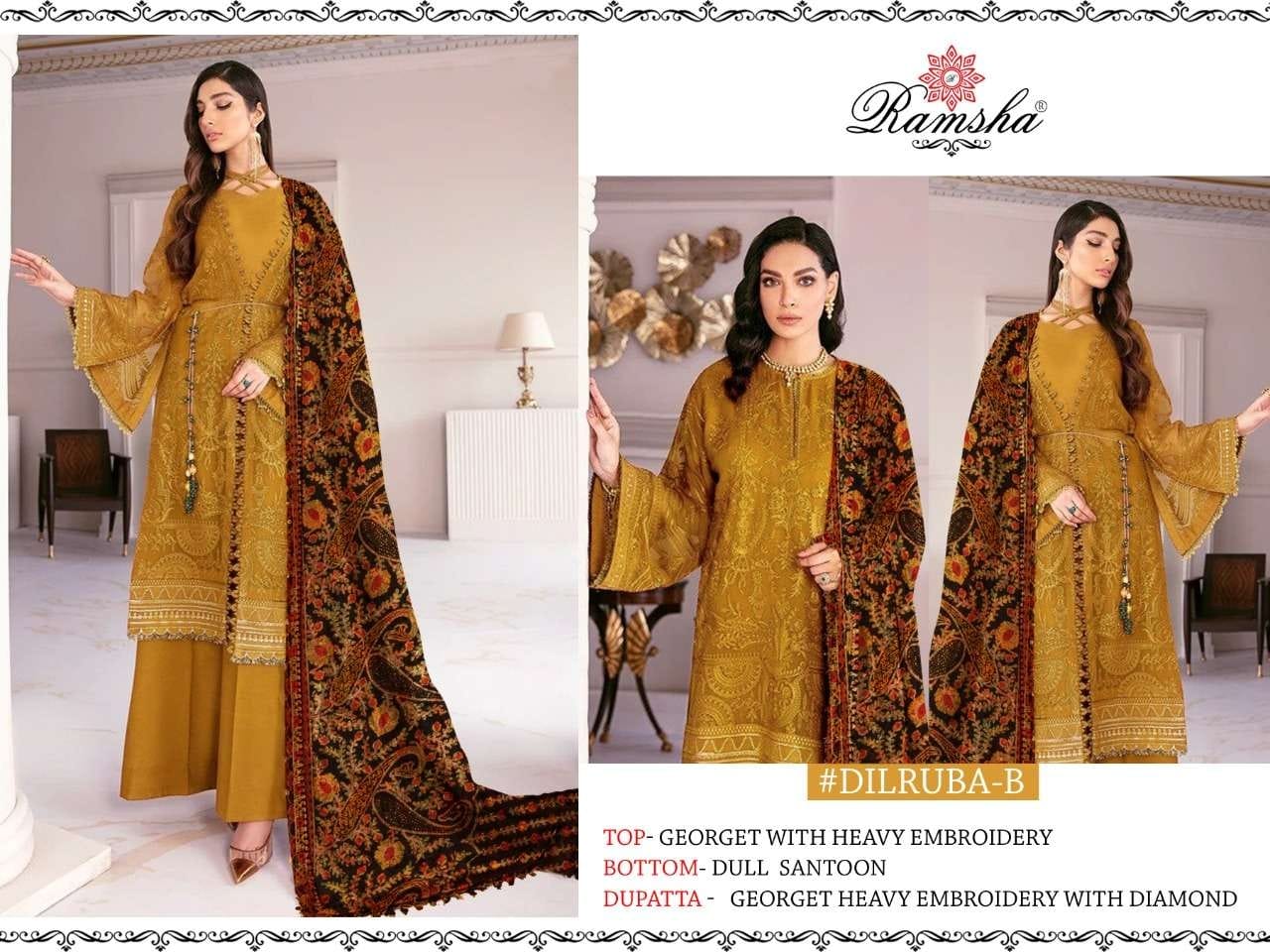 Ramsha Dilruba Designer Georgette Suit