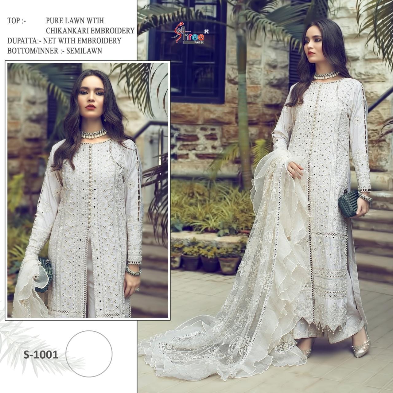 Shree Fabs S-1001 Designer Pure Lawn Suit