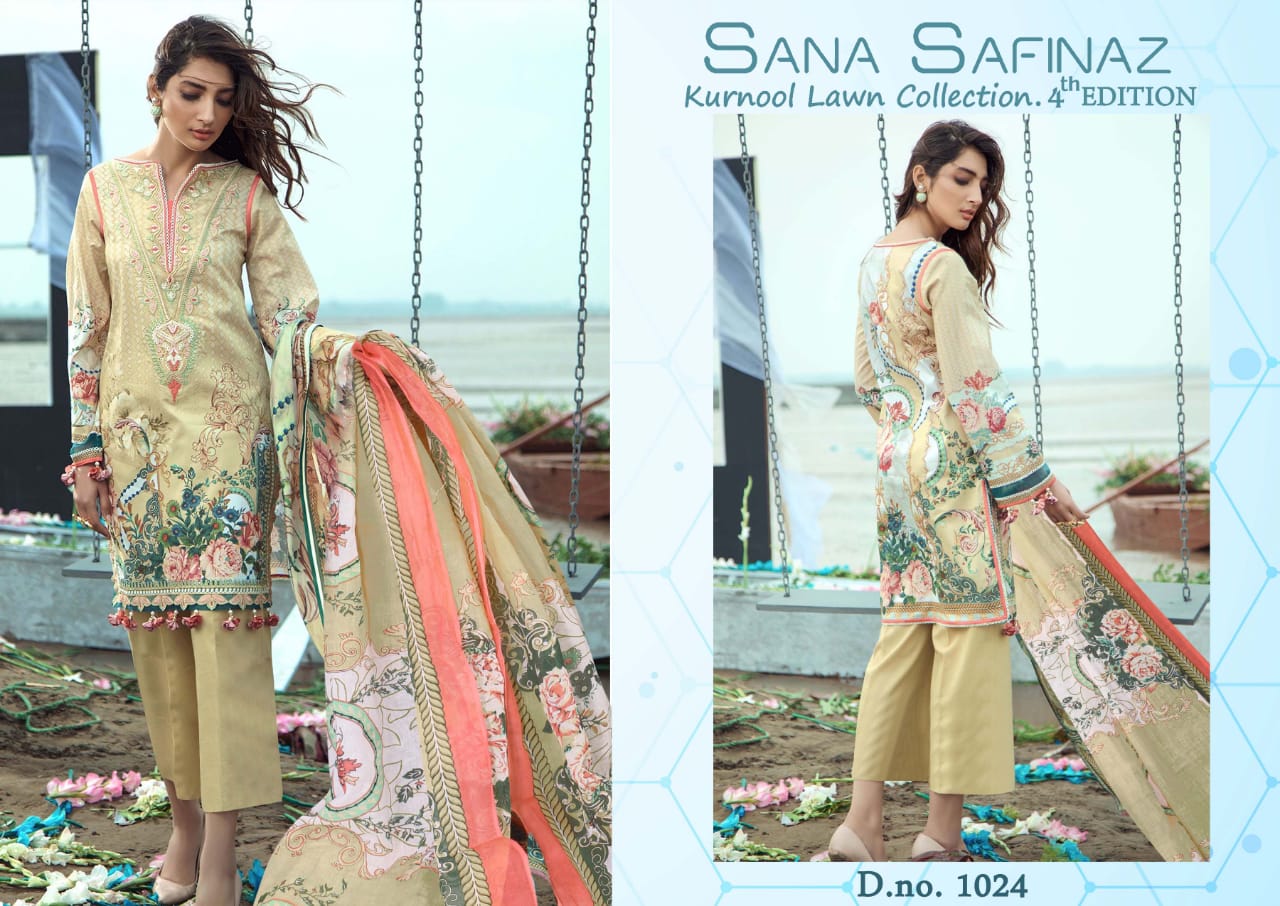 Sana Safinaz Kurnool Lawn 4th Edition Printed Pure Lawn Print Suit