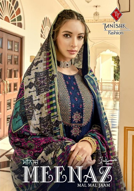 Tanishk Fashion Meenaz By Mal Mal Jaam 15801-15808 Pure Jam Silk Suit